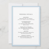 Rustieke Dusty Blue Botanical Elegant Wedding Kaart (Achterkant)
