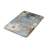 Rustieke Dusty Blue Brown Cream Boerderij Bloemen Badmat (Gekanteld)
