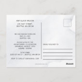 Rustieke Dusty Blue Floral bruiloft aankondiging Briefkaart (Achterkant)