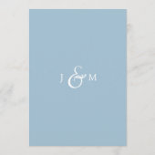 Rustieke Dusty Blue trouwroute - Welkom Programmakaart (Achterkant)