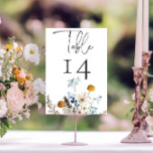 Rustieke Dusty Blue Wildflowers & Daisies Douche Kaart