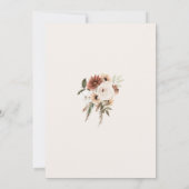 Rustieke Dusty Pink Floral Wedding Save the Date (Achterkant)