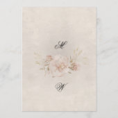 Rustieke Dusty Pink Roses & Wildflowers Wedding Menu (Achterkant)