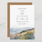 Rustieke Dusty Windy Bluffs Ocean Uitzicht strand  Kaart (Voorkant / Achterkant)