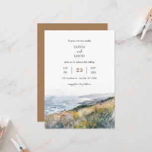 Rustieke Dusty Windy Bluffs Ocean Uitzicht strand  Kaart