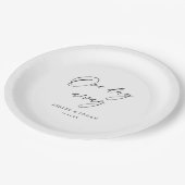 Rustieke een dag weg bruiloft repetitie diner papieren bordje (Gekanteld)