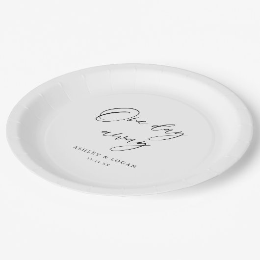 Rustieke een dag weg bruiloft repetitie diner papieren bordje (Gekanteld)