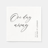 Rustieke een dag weg bruiloft repetitie diner servet (Voorkant)