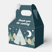 Rustieke een gelukkige camper 1e verjaardag bedankdoosjes (Achterkant)