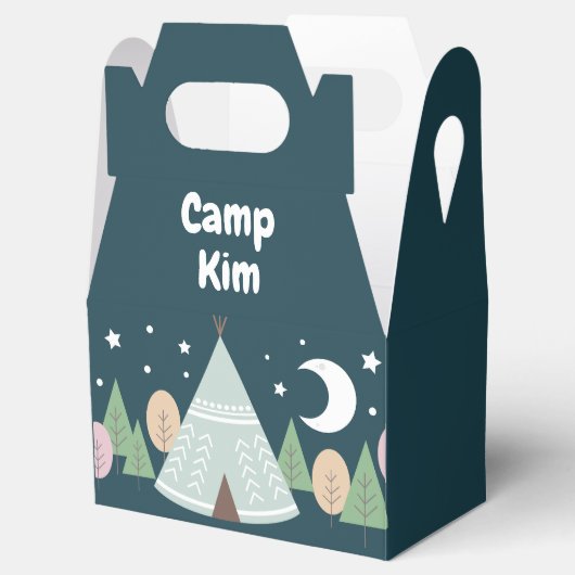 Rustieke een gelukkige camper 1e verjaardag bedankdoosjes (Geopend)