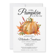 Rustieke 'Een Klein Pompoen Herfst Babyfeestje'