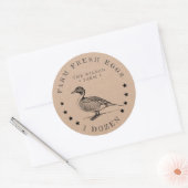 rustieke eend kraft ei karton Sticker (Envelop)