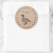 rustieke eend kraft ei karton Sticker (Tas)