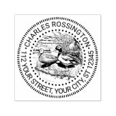Rustieke eenden bij waterkant Naam Retouradres Zelfinktende Stempel (Design)