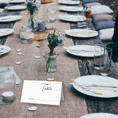 Rustieke Eenvoudige Bergen Pijnboom Bos Bruiloft Plaatskaartje