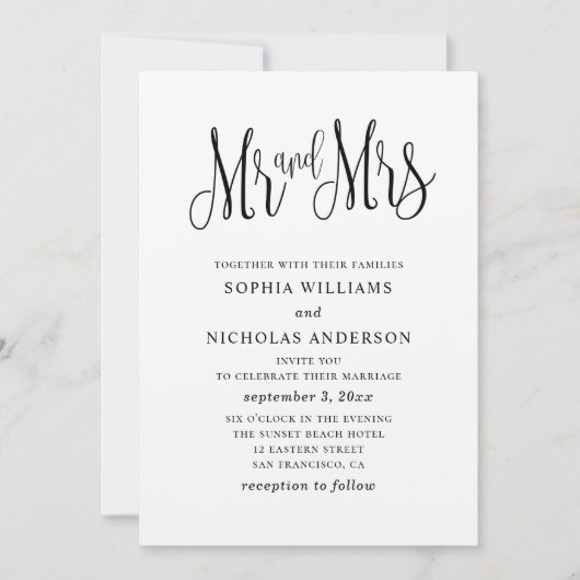 Rustieke eenvoudige bruiloft. Landelijk kraft. Men Kaart (Voorkant)