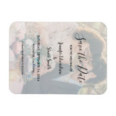 Rustieke eenvoudige elegante foto bruiloft Save th Magneet (Horizontaal)