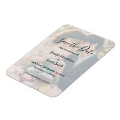 Rustieke eenvoudige elegante foto bruiloft Save th Magneet (Linkerzijde)