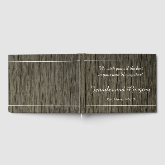 Rustieke, eenvoudige en elegante bruiloft gastenbo gastenboek (Volledig)