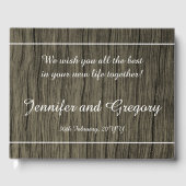 Rustieke, eenvoudige en elegante bruiloft gastenbo gastenboek (Voorkant)