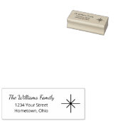 Rustieke eenvoudige gezinsvakantie rubberstempel (Gestempeld)