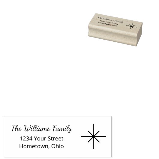 Rustieke eenvoudige gezinsvakantie rubberstempel (Gestempeld)