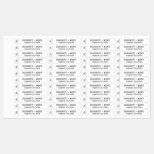 Rustieke Eenvoudige Lip Gloss Tube Waterdichte Lip Labels (Vel)