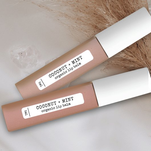 Rustieke Eenvoudige Lip Gloss Tube Waterdichte Lip Labels