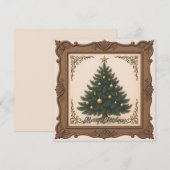 Rustieke Eenvoudige Retro Trendy Kerstboom Feestdagenkaart (Voorkant / Achterkant)