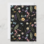 Rustieke Eenvoudige Wildflower Tuin Bruiloft Save The Date (Achterkant)