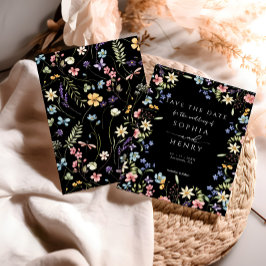 Rustieke Eenvoudige Wildflower Tuin Bruiloft Save The Date