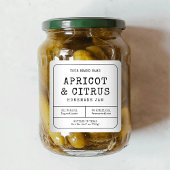 Rustieke Eenvoudige Zelfgemaakte Houdt Jam Jar Lab Vierkante Sticker