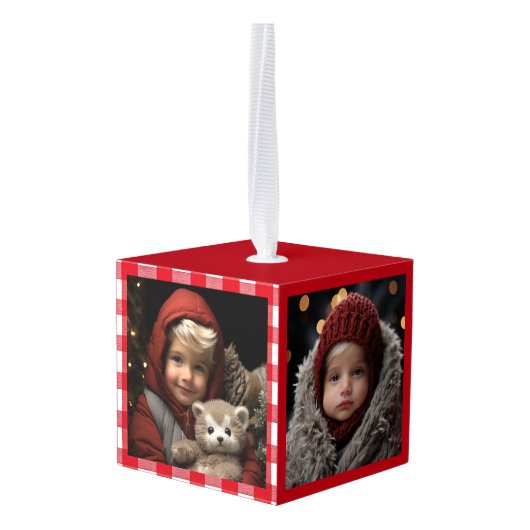 Rustieke eerste kerst Baby Keepsake Decoratie (Achter hoekig)