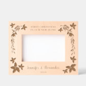 Rustieke eerste kerst in ons nieuwe huis monogramm gegraveerde lijstjes (Voorkant)