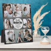 Rustieke eerste moederdag fotocollage plaque fotoplaat (Zijkant)