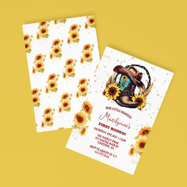 Rustieke eerste Rodeo Western 1e Verjaardag Kaart