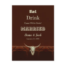 Rustieke Eet Drink Getrouwd Trouw Bullen Schedel