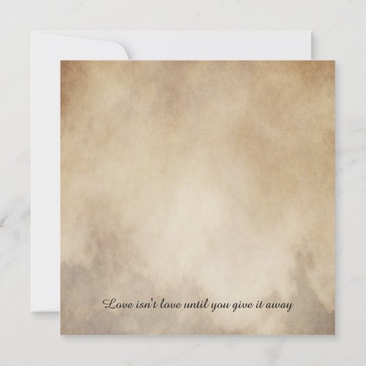 Rustieke Eet Drink Wees getrouwd Bruiloft Kaart (Achterkant)