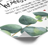 Rustieke Eeuwig In Onze Harten Herdenkingsbord Poster (Hoek)