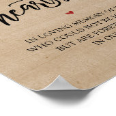 Rustieke eeuwig in onze harten-herdenkingsbord poster (Hoek)