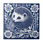 Rustieke Egel Keramiek Tegeltje (Voorkant)