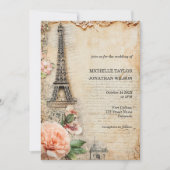 rustieke Eiffeltoren in Parijs Kaart (Voorkant)