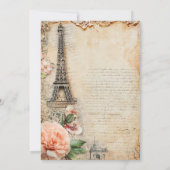 rustieke Eiffeltoren in Parijs Kaart (Achterkant)