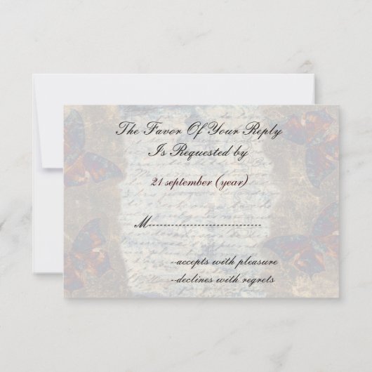 Rustieke  Eiffeltoren RSVP (Achterkant)