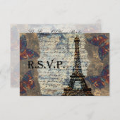 Rustieke  Eiffeltoren RSVP (Voorkant / Achterkant)