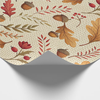 Rustieke eikels en herfst botanicals cadeaupapier