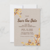Rustieke eikels Oak Birch Thanksgiving Save the Da Date (Voorkant)