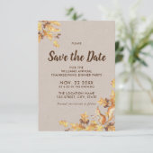 Rustieke eikels Oak Birch Thanksgiving Save the Da Save The Date (Staand voorkant)