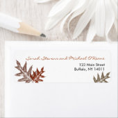 Rustieke eiken blad retour adreslabels etiket (Insitu)