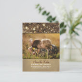 Rustieke eiken boom foto Save the Date Aankondigingskaart (Staand voorkant)